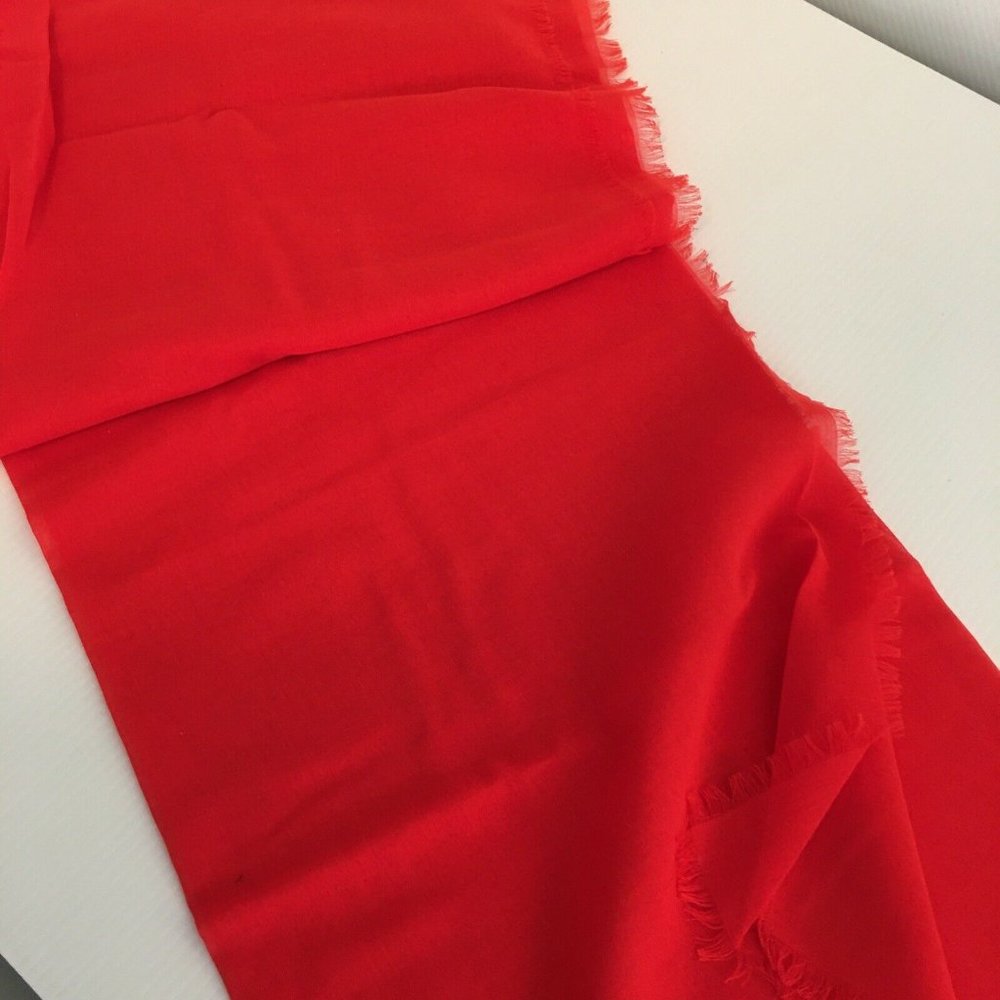 Womens Vintage Scarf Japan Red 51" x 48" Lightweight Acrylic - Picture 6 of 11